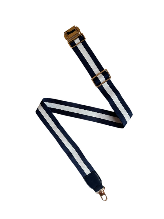 Crossbody Strap-Naval/White 3 Stripe